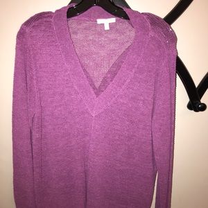 Purple V neck Sweater